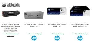 tonery do drukarek HP CE285A